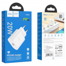 Сетевое зарядное устройство с выходом Type-C, PD20W, C94A Metro, белый
