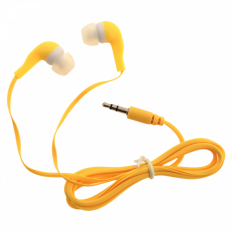Наушники проводные Q6 , внутриканальные,с микрофоном, базовые, разъем 3.5mm, желтые AUDIO-ENERGY