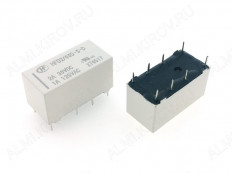 Реле HFD2/005-S-D 5VDC Тип 04 5VDC 2C(DPDT) 2A Hongfa 20.2*10.2*10.6mm