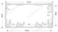 Корпус PCBBOX-112x59x100 алюминиевый