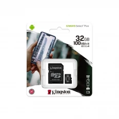 Карта MicroSDHC 32Gb (Class 10) 100Mb/s Canvas Select Plus A1 KINGSTON USB 2.0 + SD adapter