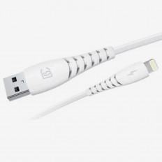 Кабель USB-Lightning, 1.0м, для зарядки и передачи данных, белый, (5A) BC 5.0A, ..., быстрая зарядка(PD)