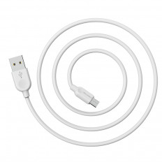 Кабель USB-microUSB, 1.0м, для зарядки и передачи данных, белый, (BX14) BOROFONE 2.4A, ПВХ (PVC), ...