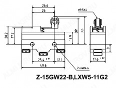 Переключатель Z-15GW22-B ON-(ON) пластина с роликом 15A/250V; 3 pin