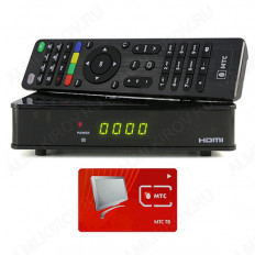 Спутниковое ТВ МТС: Ресивер AVIT S2-4900 + смарт карта Irdeto, DVB-S2, интерфейсы RCA, HDMI, S/P DIF, USB2.0; HDTV 1080P/720P, H.265/HEVC