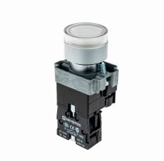 Кнопка с подсветкой, белая, 220V AC/DC, 1NO, MTB2-BW3163 MEYERTEC