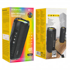 Колонка портативная BR21 Sports, черный BOROFONE Выходная мощность 2*5Вт; Bluetooth, USB, micro SD, AUX; Встроенный АКБ 1200mAh;