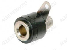 Разъем BANANA mini гнездо на панель черный (063)