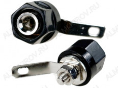 Разъем BANANA big гнездо на панель черный (061)