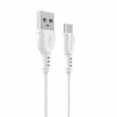 Кабель USB-microUSB, 1.0м, для зарядки и передачи данных, белый, (BX51) BOROFONE 2.4A, ПВХ (PVC), ...