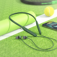 Наушники беспроводные ES64 Easy Sound, внутриканальные,с микрофоном, спортивные, зеленые