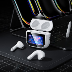 Наушники беспроводные TWS EW82 , активное шумоподавление(ANC), вкладыши, белые.