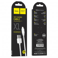 Кабель USB-Lightning, 2.0м, для зарядки и передачи данных, белый, (X1)