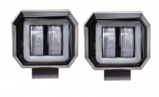 Комплект LED фар 20W (G8015) с ДХО (в комплекте 2шт) квадратная ближнего света