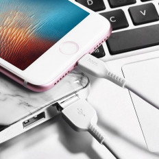 Кабель USB-Lightning, 2.0м, для зарядки и передачи данных, белый, (X20)