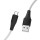 Кабель USB-microUSB, 1.0м, для зарядки и передачи данных, белый, (X32) HOCO 2.0A, ТПЭ (TPE) тканевая оплётка, ...