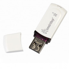 Карта Flash USB 32 Gb (Paean White) SMART BUY с колпачком; USB 2.0
