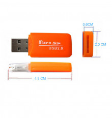Card Reader OT-PCR12 ОРБИТА USB2.0; поддержка microSD