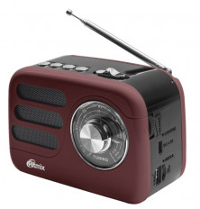 Радиоприемник RPR-033 CHOCOLATE RITMIX УКВ 88,0-108.0МГц; Bluetooth; USB, AUX; Питание от аккумулятора 18650(в комплекте. Зарядка через шнур USB