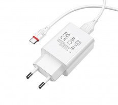 Сетевое зарядное устройство с выходом Type-C, PD20W, BA21A Pro Long journey,белый, аб. Type-C- Type-C