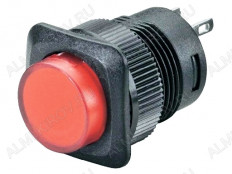 Кнопка RWD-315 (R16-504A) ON-OFF красная, с фиксацией, с подсветкой 3V d=16mm; 3A/250VAC; 4pin