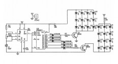 KIT Полицейский стробоскоп (на базе NE555+CD4017) No name Питание: 9...12VDC; на базе микросхем NE555+CD4017