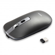 Мышь беспроводная SBM-402CAG-G серый металлик Smartbuy бесшумная; 1600dpi; 2 кнопоки + колесо-кнопка; питание акб, разъем type-C; rgb подсветка