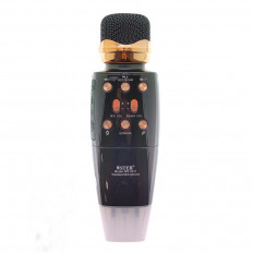 Микрофон беспроводной WS-2011 черный WSTER 100-10000Hz; Bluetooth/FM-радио; динамики; microUSB/AUX(3.5mm)/TF(32Gb)/USB; время работы до 3 ч.; мощность 5W