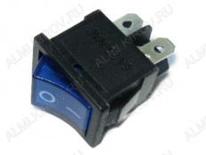 Сетевой выключатель RWB-207 (SWR-45) ON-OFF синий с фиксацией с подсветкой 19,2*13,3mm; 6A/250V; 4 pin