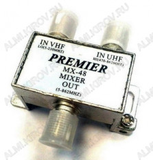 Антенный сумматор МВ+ДМВ (под F-разъемы) PREMIER/ARBACOM