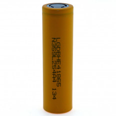 Аккумулятор 18650 (3.7V, 25A 2500mAh) (HE4) с плоским положительным контактом LG LiIo; 18.5*68,1мм; без защиты (цена за 1 аккумулятор)