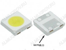 Светодиод SMD 3030; 6.0-6.2V; 300mA; 2W; 190-200Lm; GT-BL3030-6V2W-A02 Greentron Technology SMD 3030; 6V; 2pin; широкий: катод(-); для модулей подсветки LED TV