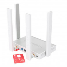 Wi-Fi Маршрутизатор Keenetic Runner 4G (KN-2211) с 4G-модемом KEENETIC Слот для Micro SIM, встроенный 3G/4G-модем, 2 съемные 4G-антенны, 2 внешние антенны Wi-Fi (5дБ), 4 разъема RJ-45, Mesh Wi-Fi N300, 300 Мбит/с, белый
