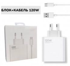 Сетевое зарядное устройство с выходом USB, 6.2А, кабель Type-C, белое, 120W, для Xiaomi; XIAOMI QC3.0; Uвх=100-240VAC; Uвых=5V 3A 15W, 5-20V 6.2-3.25A 120W