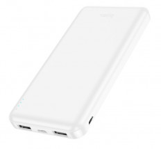 Аккумулятор внешний 10000mAh J100, белый HOCO выход: 2*USB; 2.0A; LED-индикация