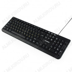 Клавиатура GK-115 Black поверхность шлифованный алюминий ГАРНИЗОН проводная, USB; длина кабеля 1.5 м