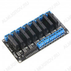 Модуль Реле 8-канальное 5V твердотельное OMRON G3MB-202P No name Управляющее напряжение: 5V; 8 каналов; Максимальный ток: 2А; Коммутируемое напряжение: от 100V до 220V
