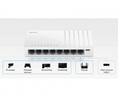 Коммутатор Cudy GS108U неуправляемый