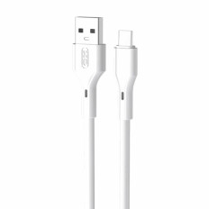 Кабель USB-Type-C, 1.0м, для зарядки и передачи данных, белый, NB230 Rock XO 2.4A, ПВХ (PVC), ...