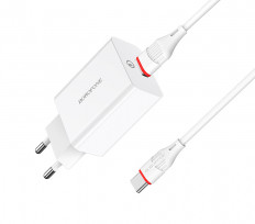 Сетевое зарядное устройство с выходом Type-C, PD20W, BA21A Pro Long journey,белый, аб. Type-C- Type-C