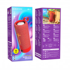 Колонка портативная BR19 Euphony, красный BOROFONE Выходная мощность 10Вт; Bluetooth, USB, micro SD, AUX; Встроенный АКБ 1200mAh;
