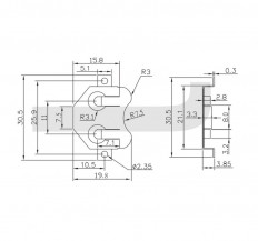 Отсек батарейный (тип 21) CR2032 L-KLS5-CR2032-09B