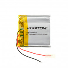 Аккумулятор LP303030-PCB-LD (3.7V; 180mAh) ROBITON Li-Pol; 3.0*30*30мм (цена за 1 аккумуля