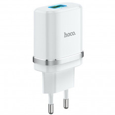 Сетевое зарядное устройство с выходом USB, 3.0А, белое, QC3.0, C12Q Smart; HOCO Uвх=100-240VAC; Uвых=DC5V/3.0A