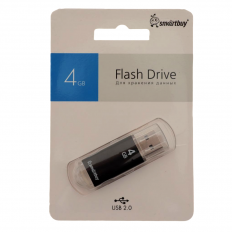 Карта Flash USB 4 Gb (V-Cut Black) (SB4GBVC-K)