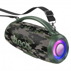 Колонка портативная HA4 mini Surpe outdoor, зеленый камуфляж HOCO Выходная мощность 2*15Вт; Bluetooth, USB, micro SD, AUX; Встроенный АКБ 3000mAh;