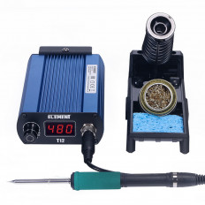 Паяльная станция ELEMENT-T12 (75W) ELEMENT (гарантия 12 месяцев) Паяльник, цифровой индикатор температуры.
