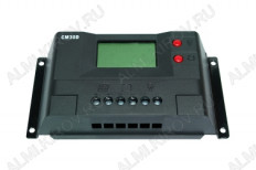 Контроллер заряда CM30D 30А(12/24В)LCD USB-выход JUTA USB выход; Максимальная мощность подключаемых солнечных батарей для 12В АКБ — 360Вт.
24В АКБ — 720Вт