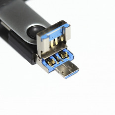 Карта Flash USB 16 Gb TRIO SMART BUY раскладная; USB 3.1/TypeC|/MicroUSB