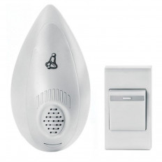 Звонок электронный DoorBell Bra-220V беспроводной GARIN 1 кнопка; дистанция до 100м; 36 мелодий; цвет: белый